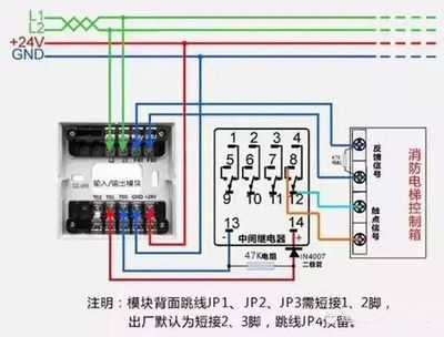 消防产品与电梯电气接线原理图解析